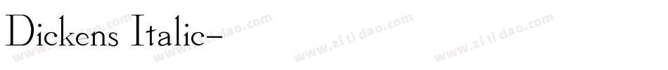 Dickens Italic字体转换
